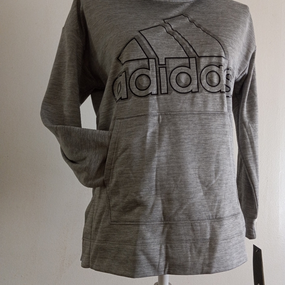 Hooded Sweater Adidas gray color Size LG 14 $22 - Picture 5 of 14